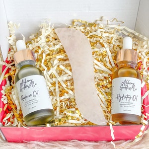 Moon Goddess Hydrating Face Oil: Rose Quartz Wand, Seabuckthorn, Marula, Avocado Oil