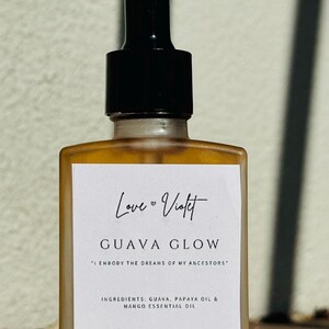 Tropical Face Oil Guava & Papaya Mango Essential Brightening Nourishing for All Skin Types 1oz image 3