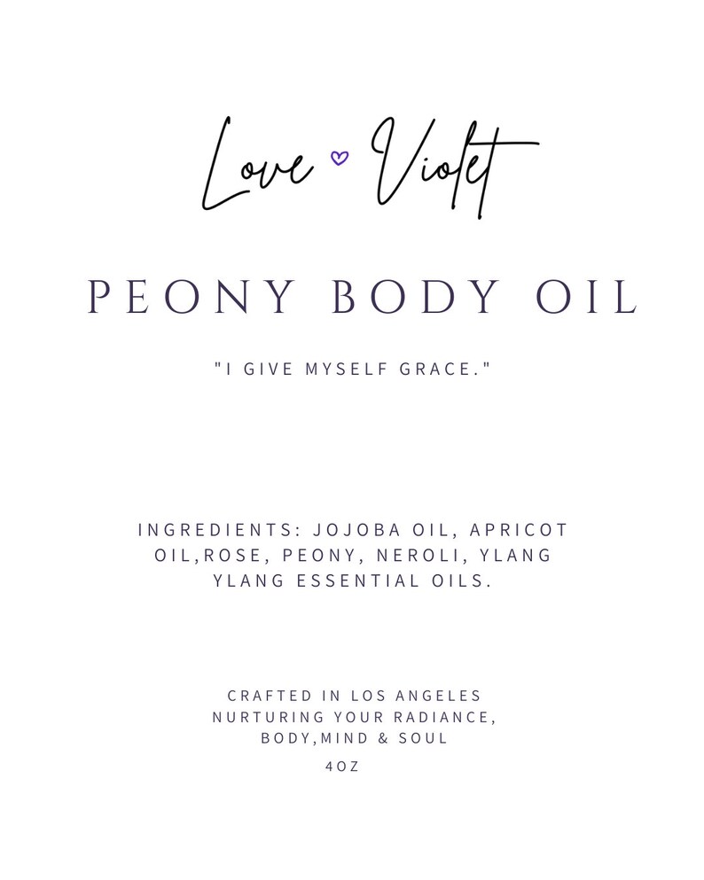 Glamour Magic Peony Flower Body Oil: Organic Jojoba, Rose & YlangYlang image 5