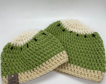 Gorro de kiwi para bebés, niños pequeños y niños pequeños / Hecho a pedido / Envío rápido