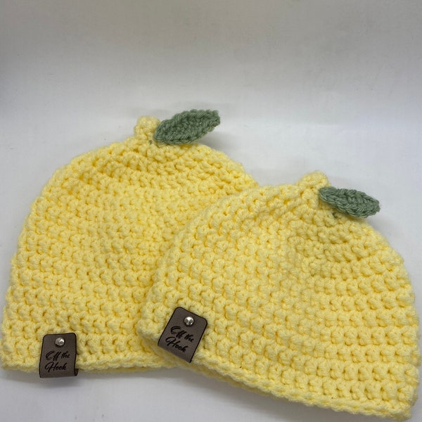 Baby-Toddler-Child Lemon Beanie | Made to Order | Fast Shipping