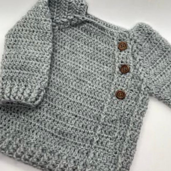 Custom Infant-Toddler-Child Sweater with Button Detail | Multiple Ages | Custom Made |  Made to Order | Handmade with Love