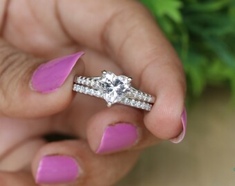 2ct Heart Shape Ring - Etsy