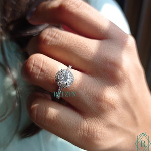 Engagement Ring, 2TW Moissanite Ring, 14K Gold Ring, Wedding Ring, Promise Ring For Women, Personalized Gifts, Diamond Ring, Rings For Women