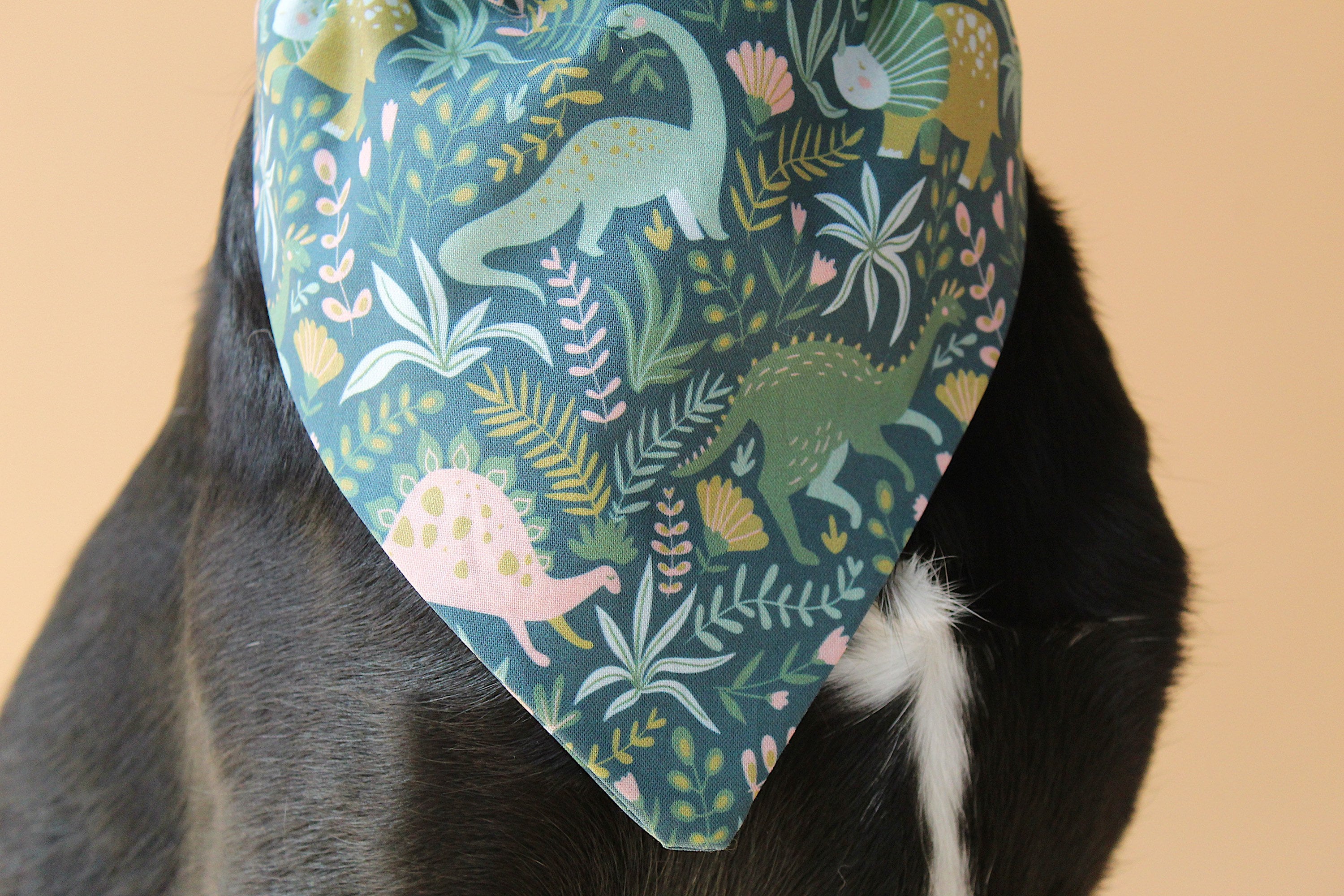Dino Green Dog and Cat Bandana Dog Clothes Dog Neck Wear Pet Etsy