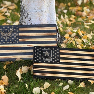 Handcrafted Wood Rustic American Flag, Burned Wood Flag, USA Flag, Wooden American Flag, Patriotic Décor, Military, Made in Alaska