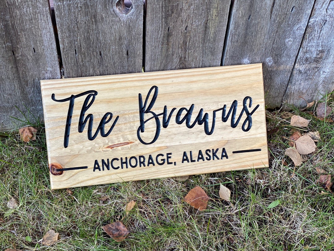 Handcrafted Personalized Engraved Indoor / Outdoor Wood Sign, Family ...