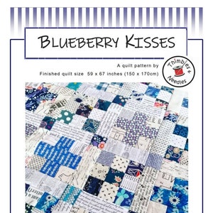 Blueberry Kisses quilt pattern, PDF quilt pattern, scrap quilt, baby quilt Digital Download 画像 2