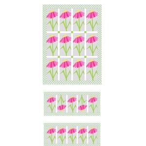 Daisy Flower foundation paper piecing pattern fpp Thimbles and Needles