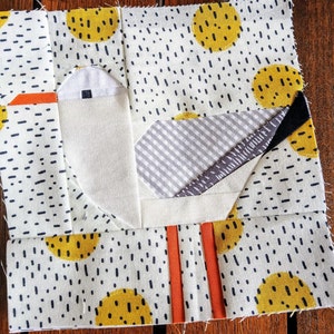 Seagull FPP Foundation Paper Piecing quilt block pattern Digital Download