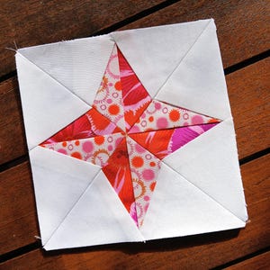 Split Star FPP Foundation Paper Piecing quilt block pattern Digital Download