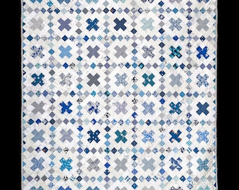 Blueberry Kisses Quilt Pattern: Scrap Fabric Baby Quilt (PDF Download)