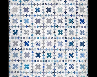 Blueberry Kisses quilt pattern, PDF quilt pattern, scrap quilt, baby quilt Digital Download