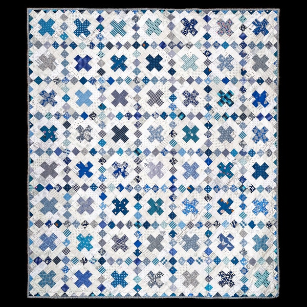 Blueberry Kisses quiltpatroon, PDF-quiltpatroon, schrootquilt, babyquilt Digitale download