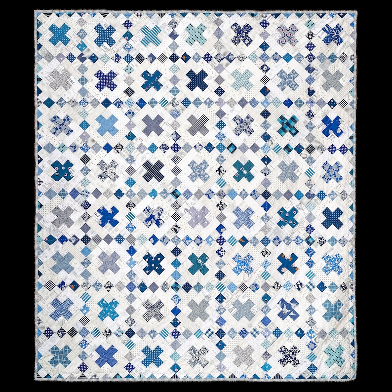 Blueberry Kisses quilt pattern, PDF quilt pattern, scrap quilt, baby quilt Digital Download 画像 1