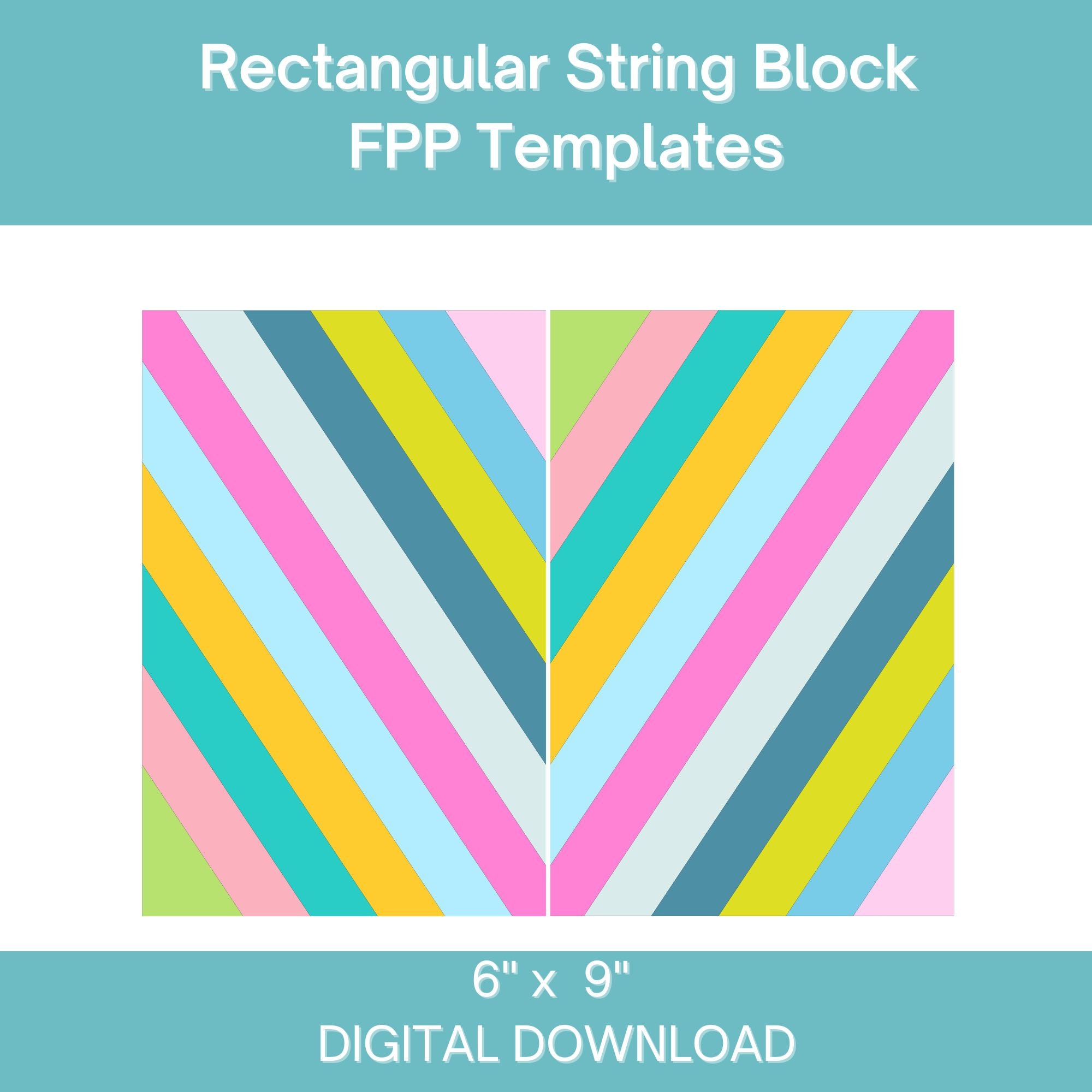 Pattern Blocks String String Blocks FPP Foundation Paper Piecing Quilt Block Pattern Digital ...