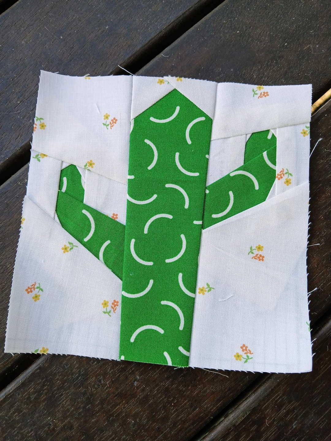 Cactus FPP Foundation Paper Piecing Quilt Block Pattern Digital ...