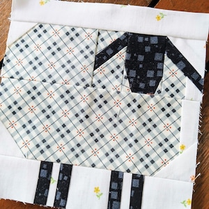 Schaf FPP Foundation Paper Piecing Quilt Block Schnittmuster Digitaler Download