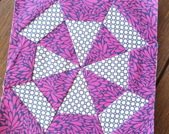 Windmill FPP Foundation Paper Piecing quilt block pattern Digital Download