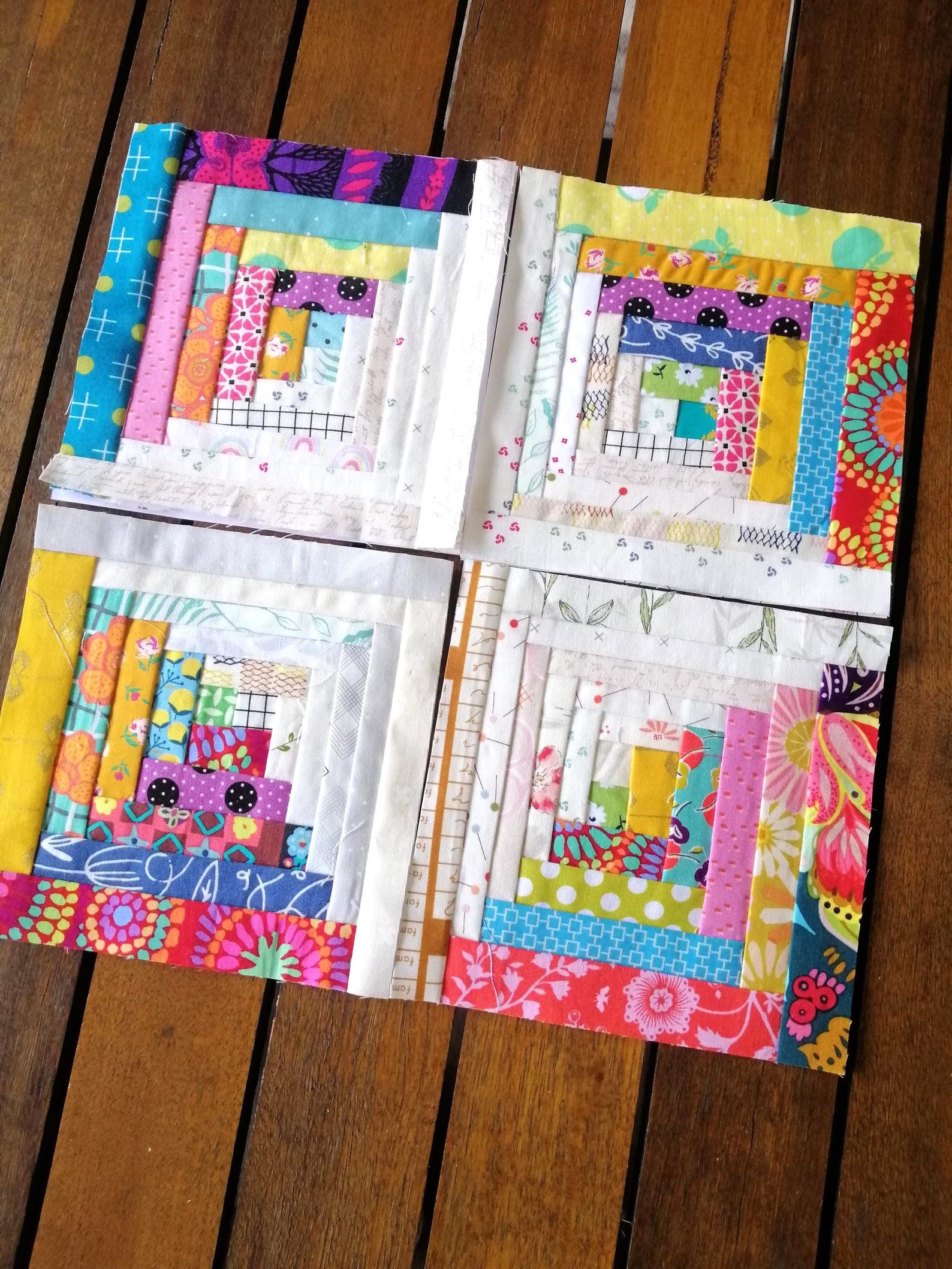 Box Centre Pattern Off Centre Log Cabin Quilt Block FPP Pattern (digital Download) - Etsy