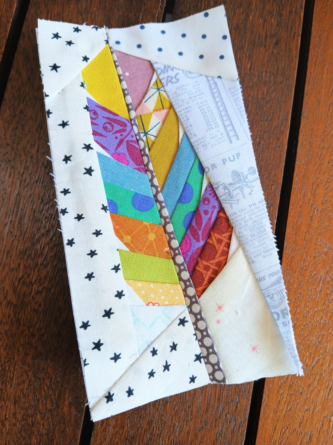 Feather FPP Foundation Paper Piecing Quilt Block Pattern Digital ...