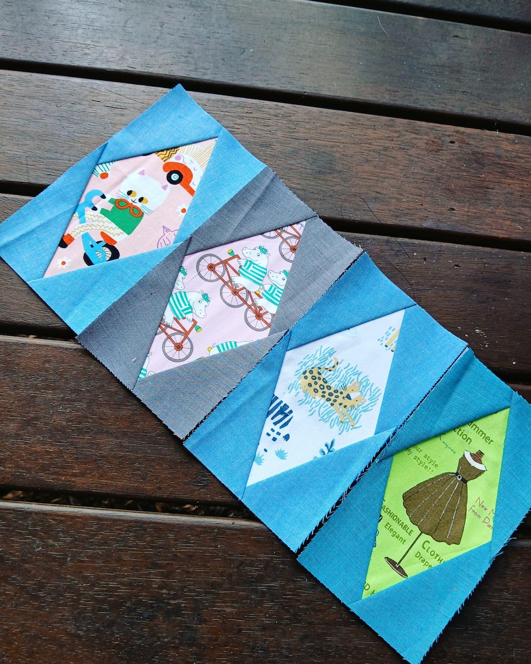 Diamond in a Rectangle FPP Foundation Paper Piecing Quilt Block Pattern ...