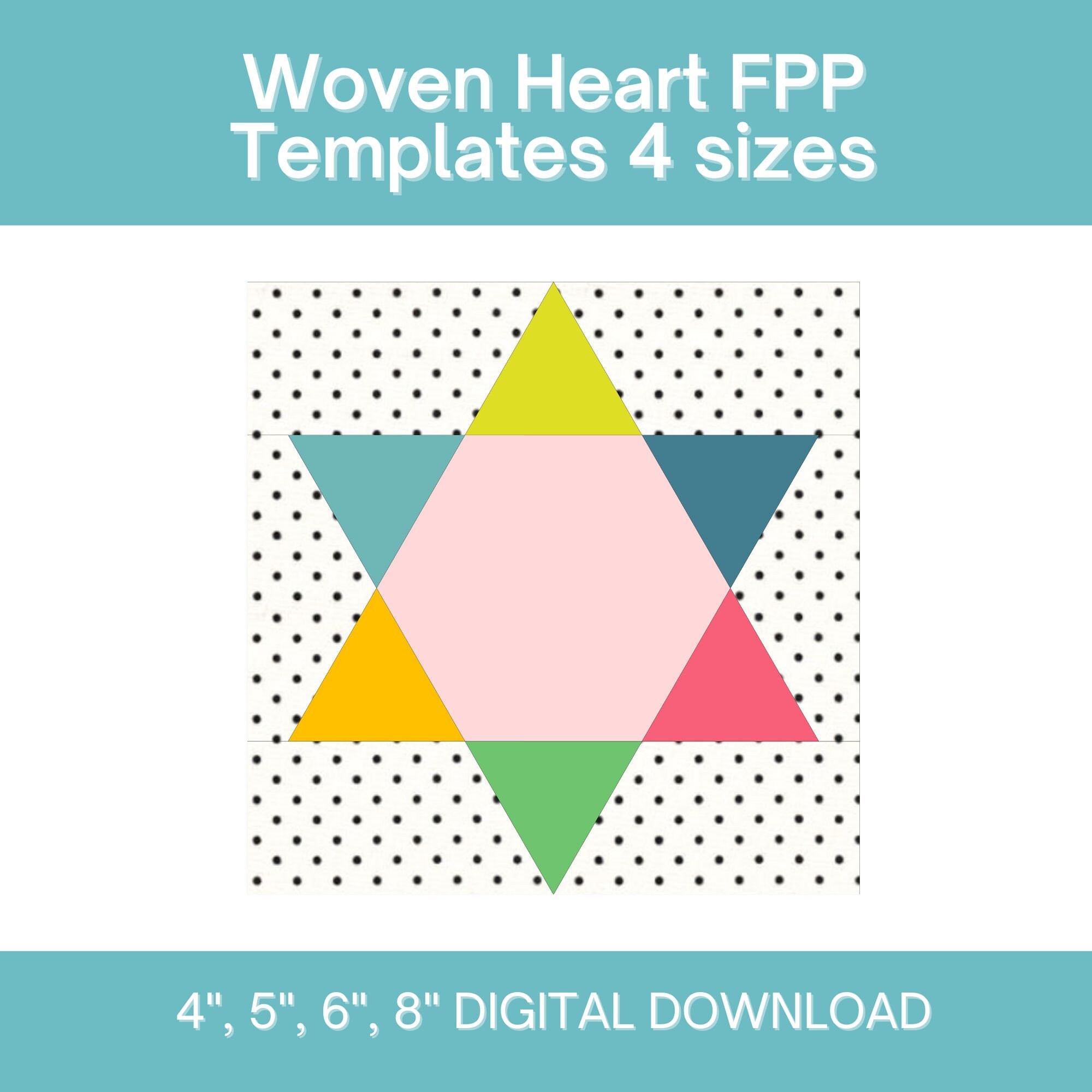 Hexagon Star FPP Foundation Paper Piecing Quilt Block Pattern Digital ...