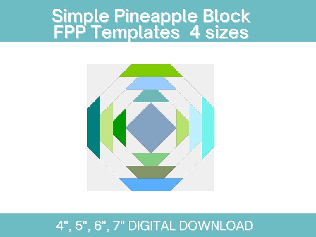 Simple Pineapple Foundation Paper Piecing FPP Quilt Block - Etsy