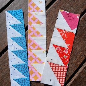 Half Square Triangle Quilt Border FPP Foundation Paper Piecing pattern Digital Download