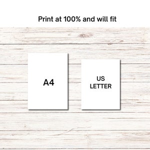 May include: Two white paper sheets with text on a wooden background. The left sheet says "A4" and the right sheet says "US LETTER".