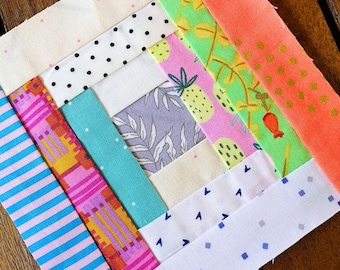 Courthouse Steps Foundation Paper Piecing FPP quilt block pattern Digital Download