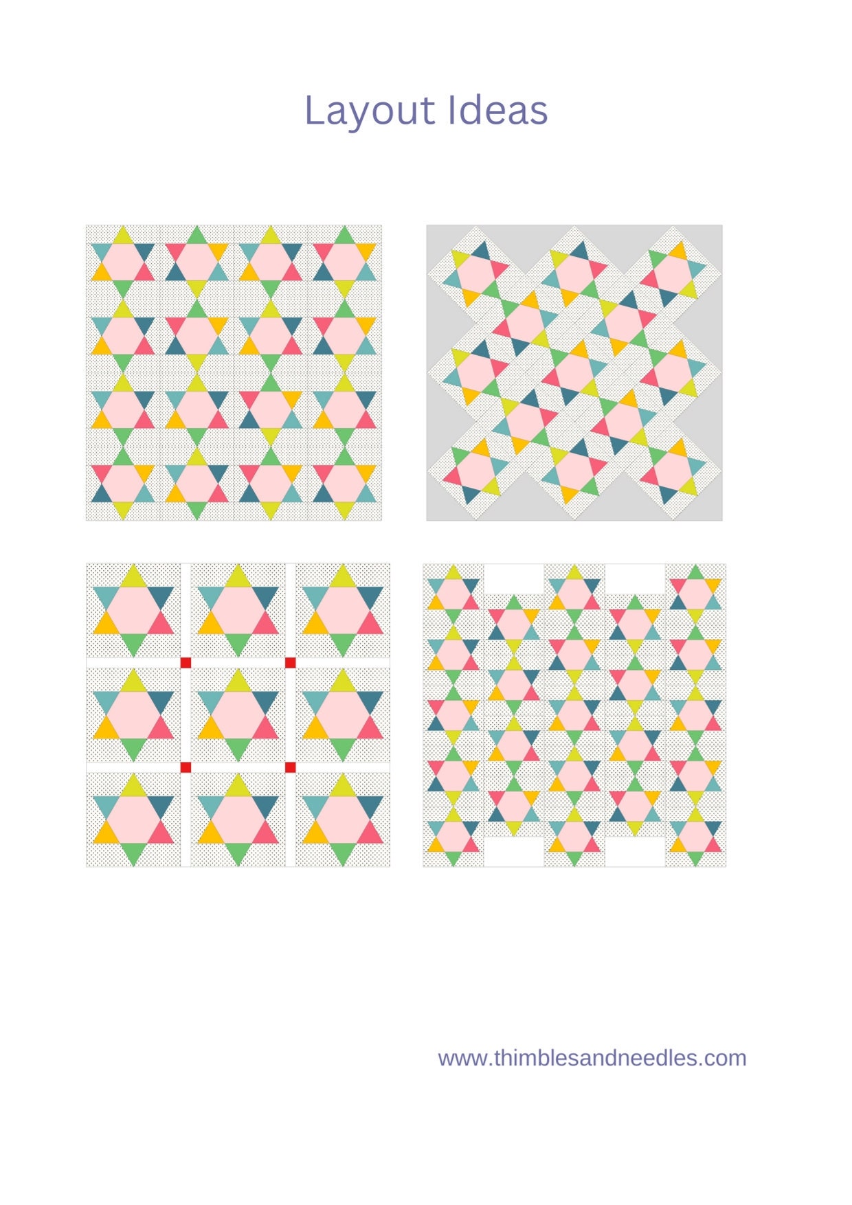 Hexagon Star FPP Foundation Paper Piecing Quilt Block Pattern Digital ...