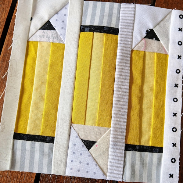 Pencil Pack FPP Foundation Paper Piecing quiltblokpatroon Digitale download