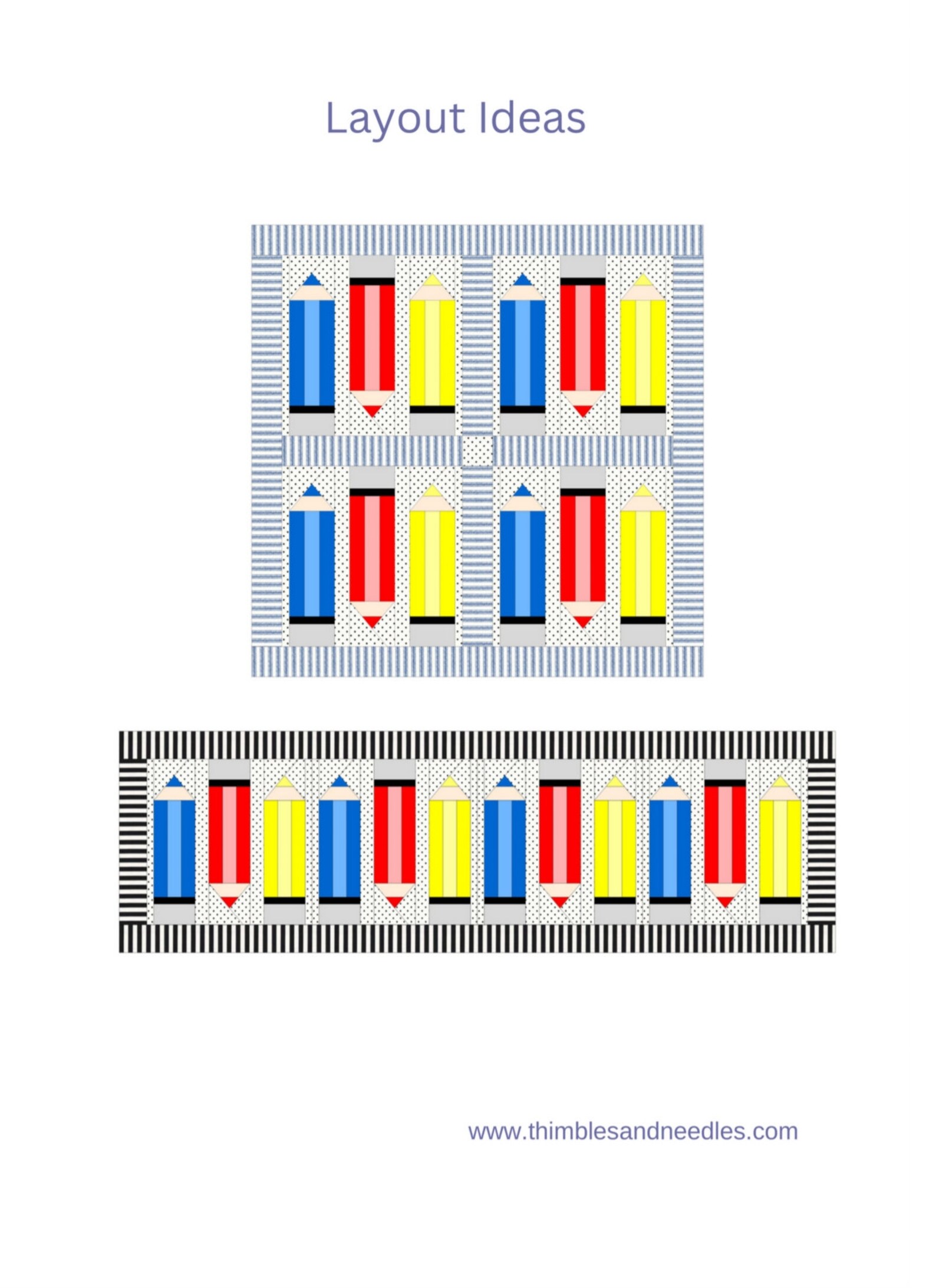 Fpp Free Pattern Pencil Pencil Pack FPP Foundation Paper Piecing Quilt Block Pattern Digital ...