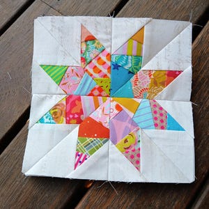 Crazy Patchwork Star Quilt Foundation Paper Piecing Pattern: FPP Digital Download PDF