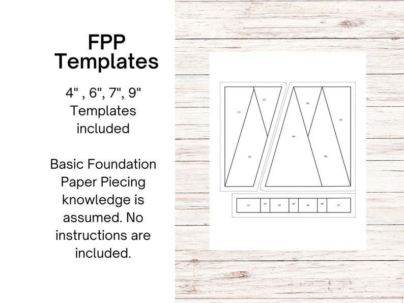 Forest of Trees Foundation Paper Piecing FPP Quilt Block Pattern ...