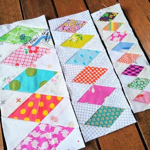 Download digitale per trapuntatura a rombi con bordo per trapunta in FPP Foundation Paper Piecing, modello a blocchi di quilt