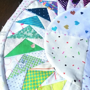 Flying Geese Circle Foundation Paper Piecing FPP Mini Quilt Block ...