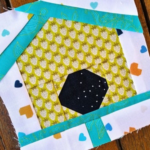 Birdhouse Foundation Paper piecing FPP quilt block pattern Digital Download