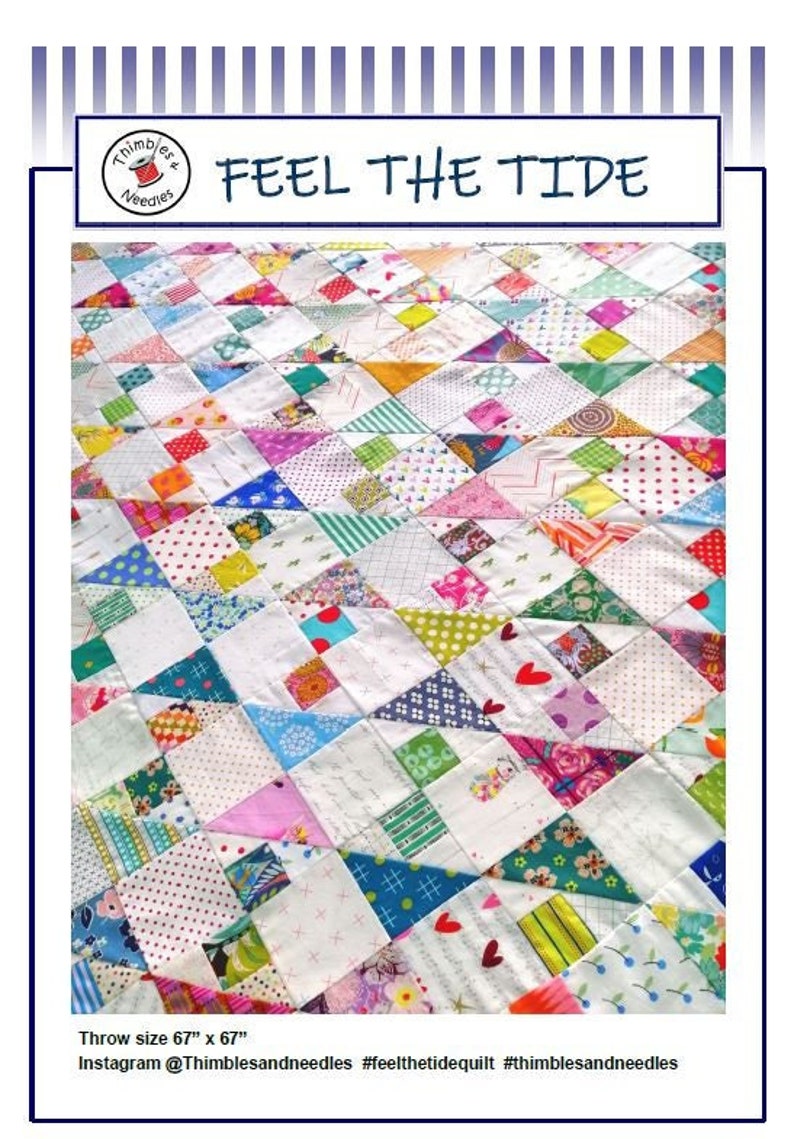 Feel the Tide scrap quilt pattern by Thimbles and Needles