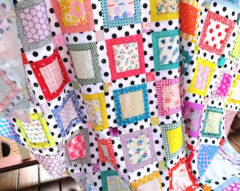 Modello per quilt Snapshots Scrappy: blocchi disposti in diagonale (download digitale in PDF)