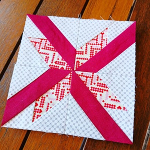 Star Jump FPP Foundation Paper Piecing quilt block pattern Digital Download