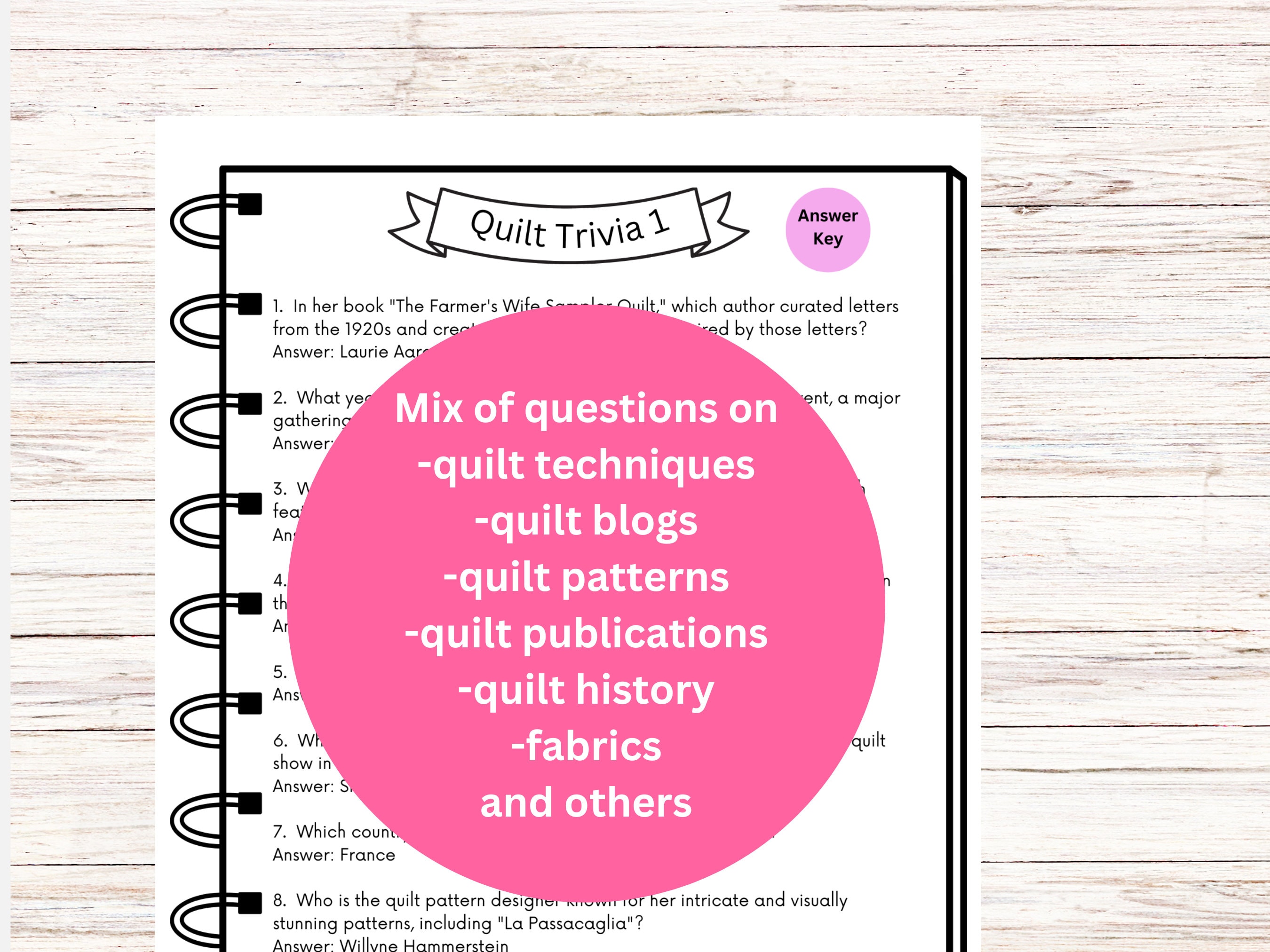 Quilt Trivia Printable Digital Download Quilt Retreat Game Etsy