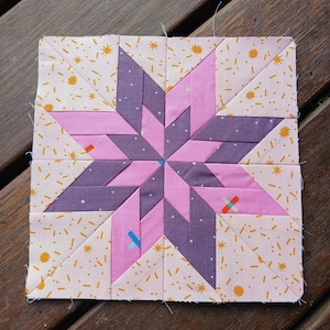 Nested Star Quilt Foundation Paper Piecing Pattern: FPP Digital Download PDF