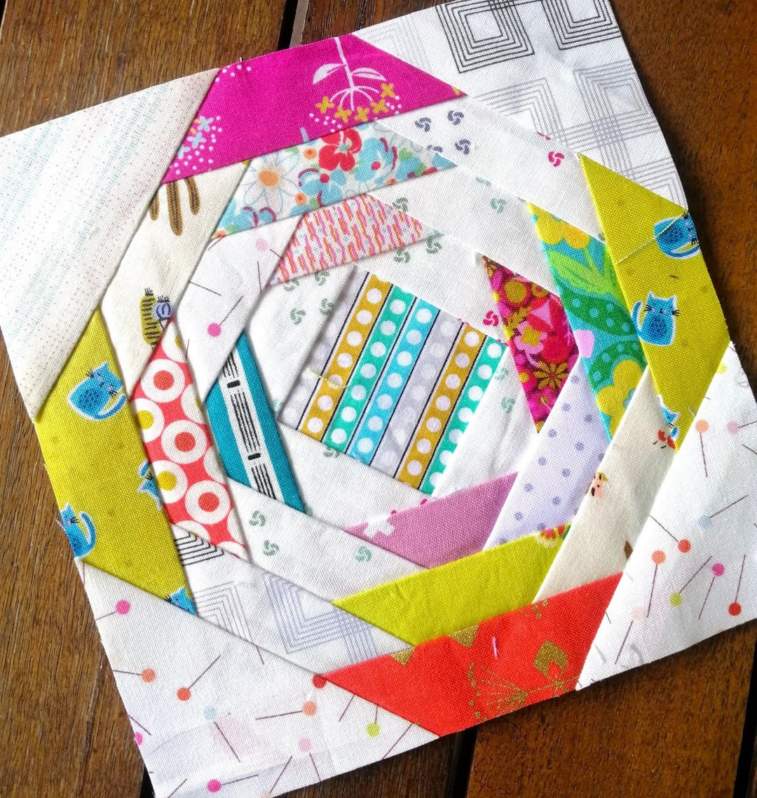 Simple Pineapple Foundation Paper Piecing FPP Quilt Block Pattern ...