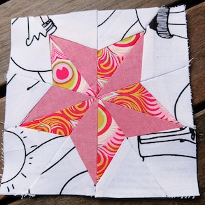 Starlight FPP Foundation Paper Piecing quilt block pattern Digital Download