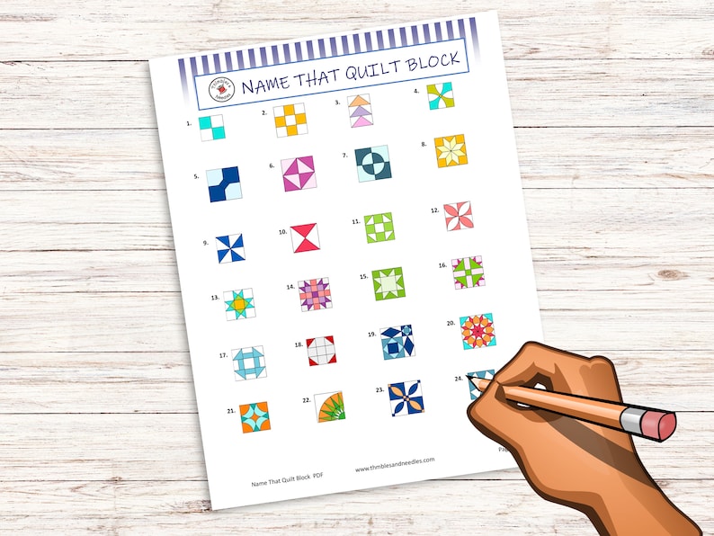 Name That Quilt Block Quiz Quilting Retreat Activity Etsy