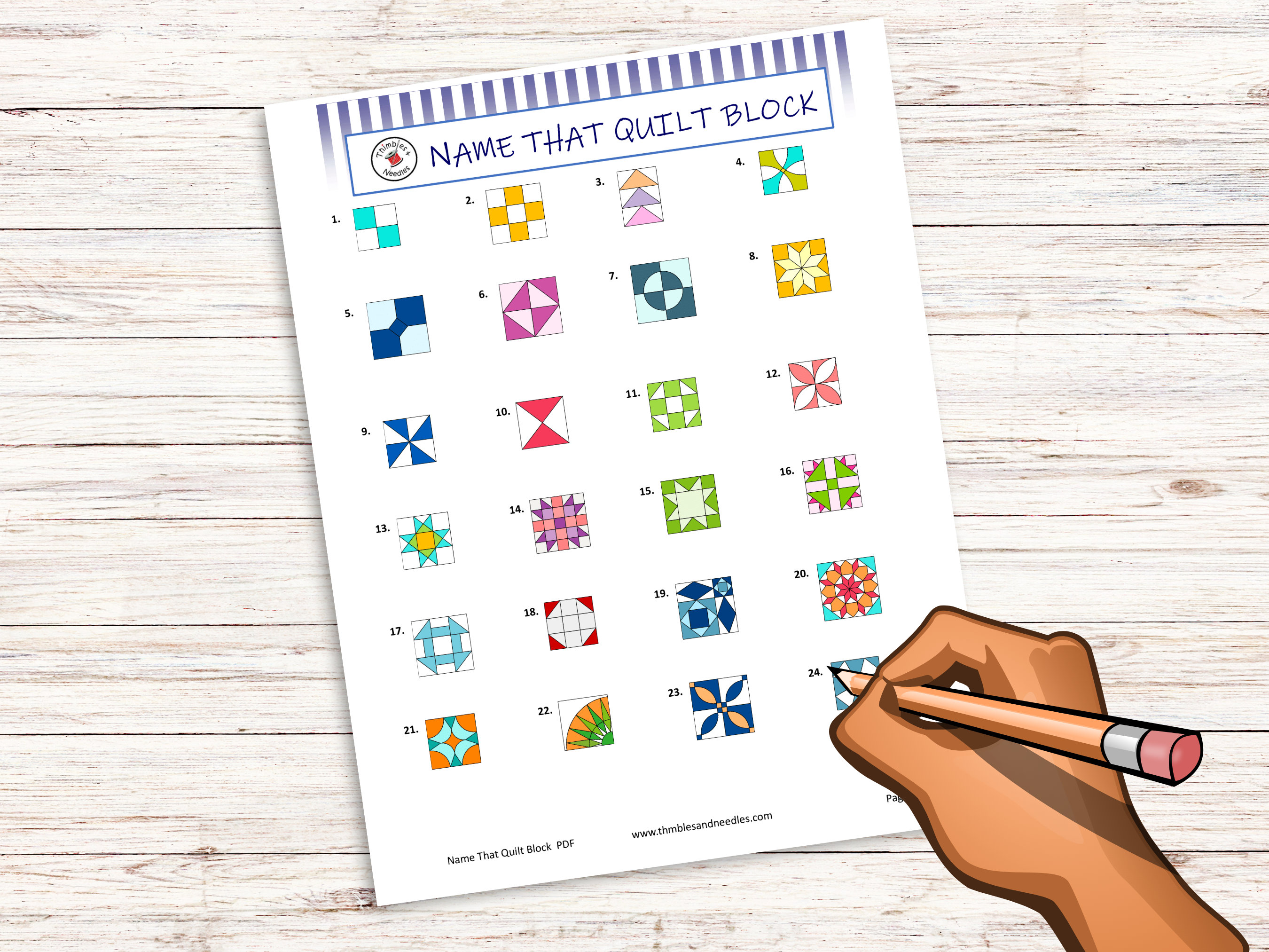 Name That Quilt Block Quiz Quilting Retreat Activity Etsy