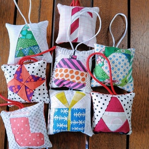 Christmas Ornaments FPP pattern Foundation Paper Piecing quilt block pattern PDF
