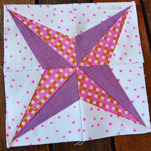 Kaleidoscope Split Star FPP Foundation Paper Piecing quilt block pattern Digital Download